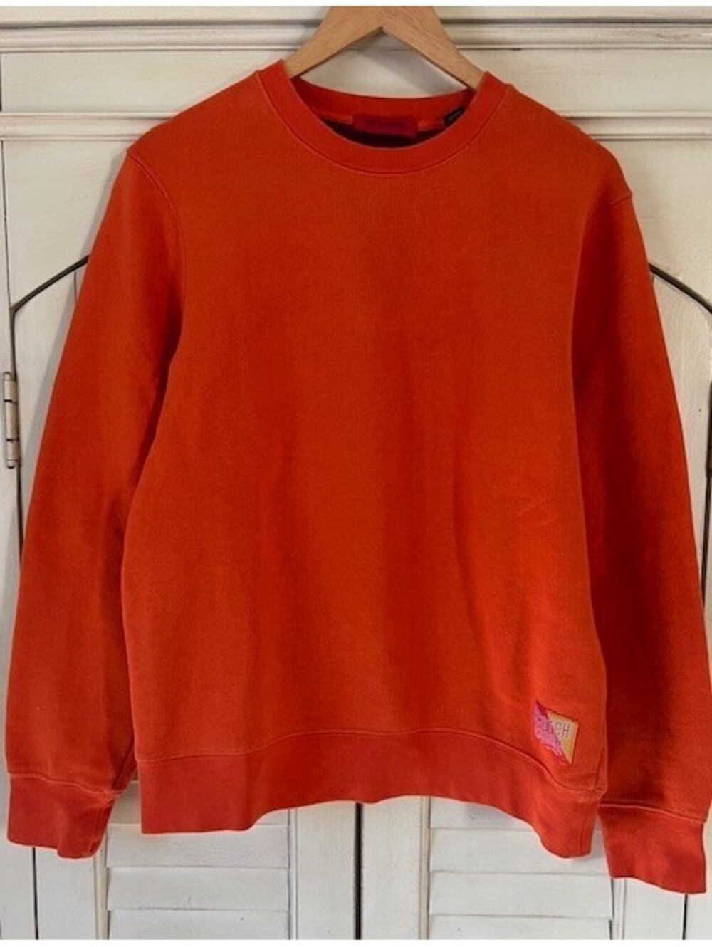Scotch and Soda Men’s Sweatshirt Orange, Size Large